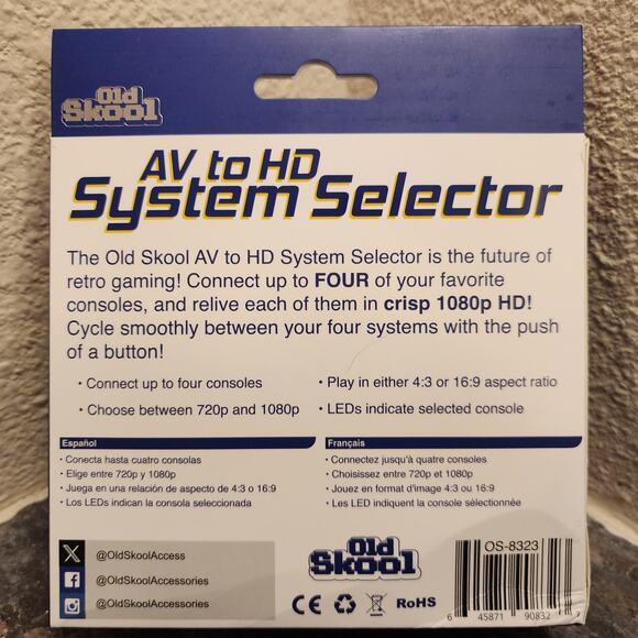 AV to HD 4X Gaming System Selector (NEW) - Old Skool - Picture 4 of 5